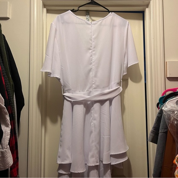 White Ruffle Romper - Picture 3 of 3